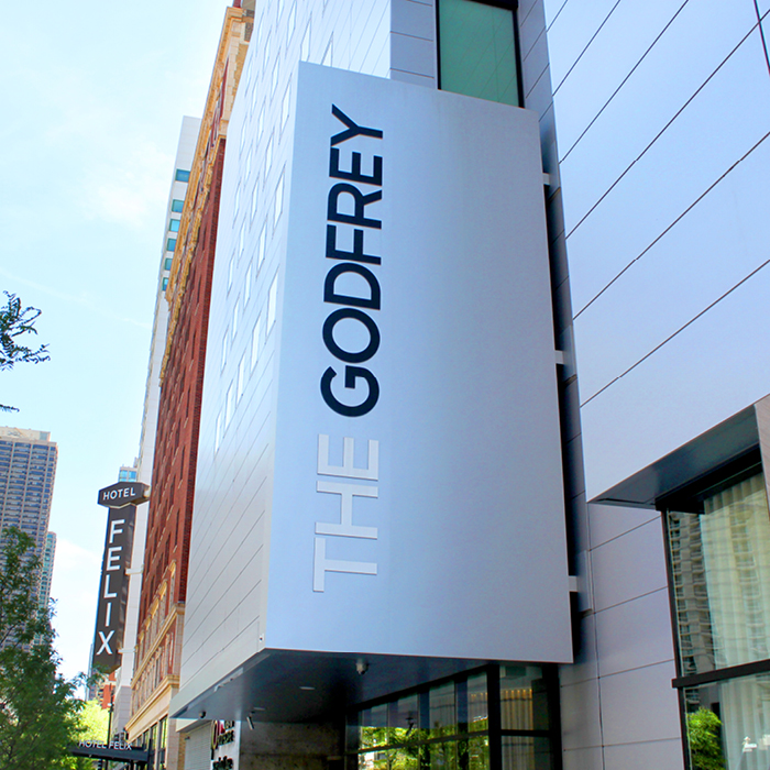 The Godfrey exterior sign