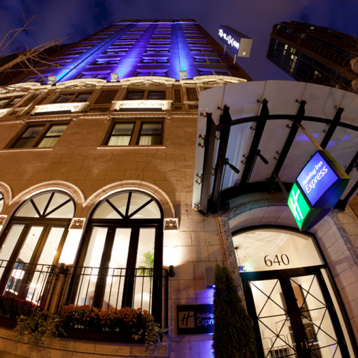 Oxford Capital Hotel Cass exterior at night